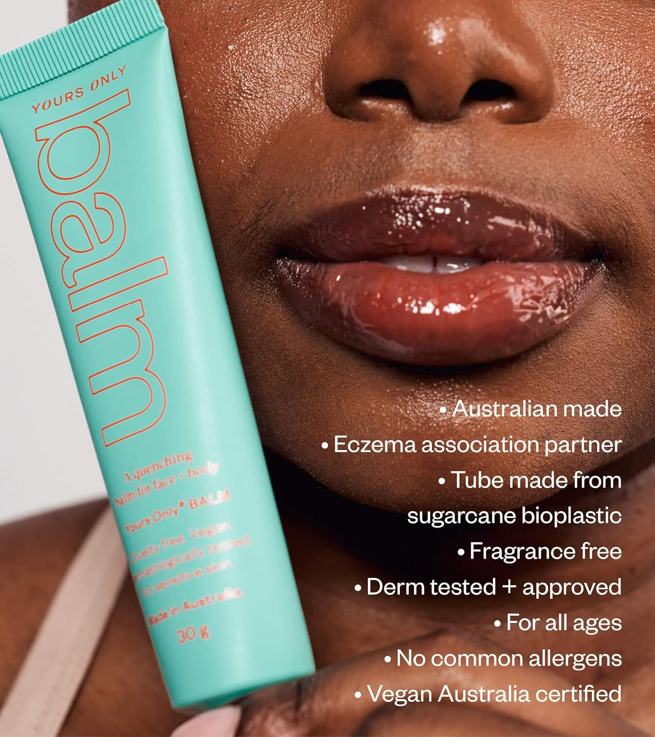 Yours Only Lip and Body Balm for Sensitive & Eczema-Prone Skin, &ndash; Fragrance-Free, All Ages, Dermatologically Tested, Australian Made image number 2