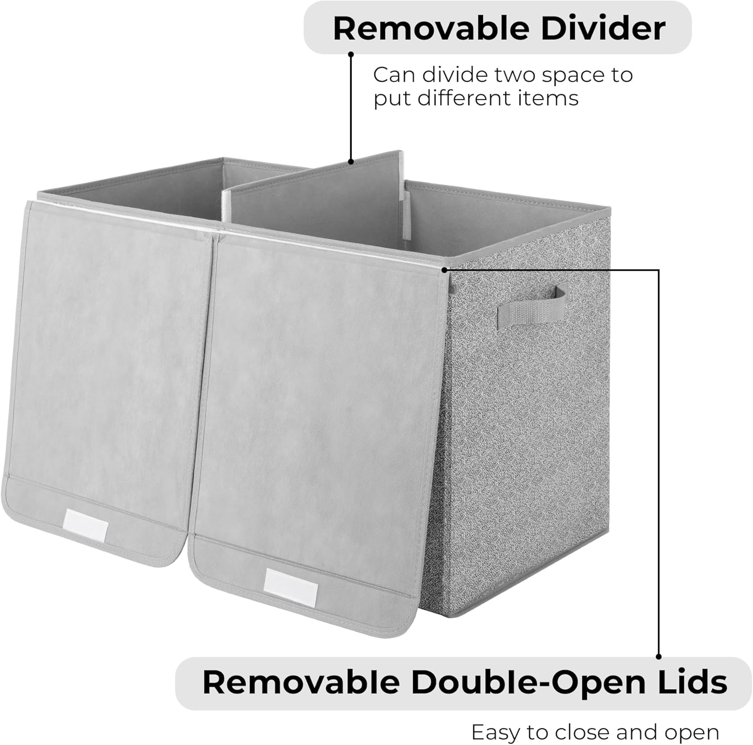 GRANNY SAYS Toy Storage Box, Pack of 1 Large Storage Box, Grey Storage Box, Kids' Toy Chests & Boxes, Foldable Storage Box with Lid, Toy Box Storage for Girls Boys to Organise Bedroom Nursery Playroom image number 2