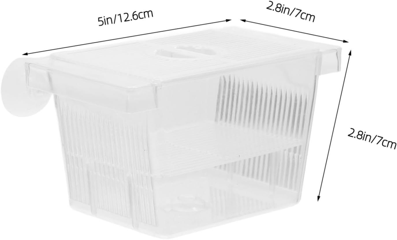 BESPORTBLE Fish Breeding Box with Suction Cups, Self-Floating Double-Layer Aquarium Divider for Betta Fish Incubation and Fry Isolation, Hatchery Tank for Aquatic Pets image number 3
