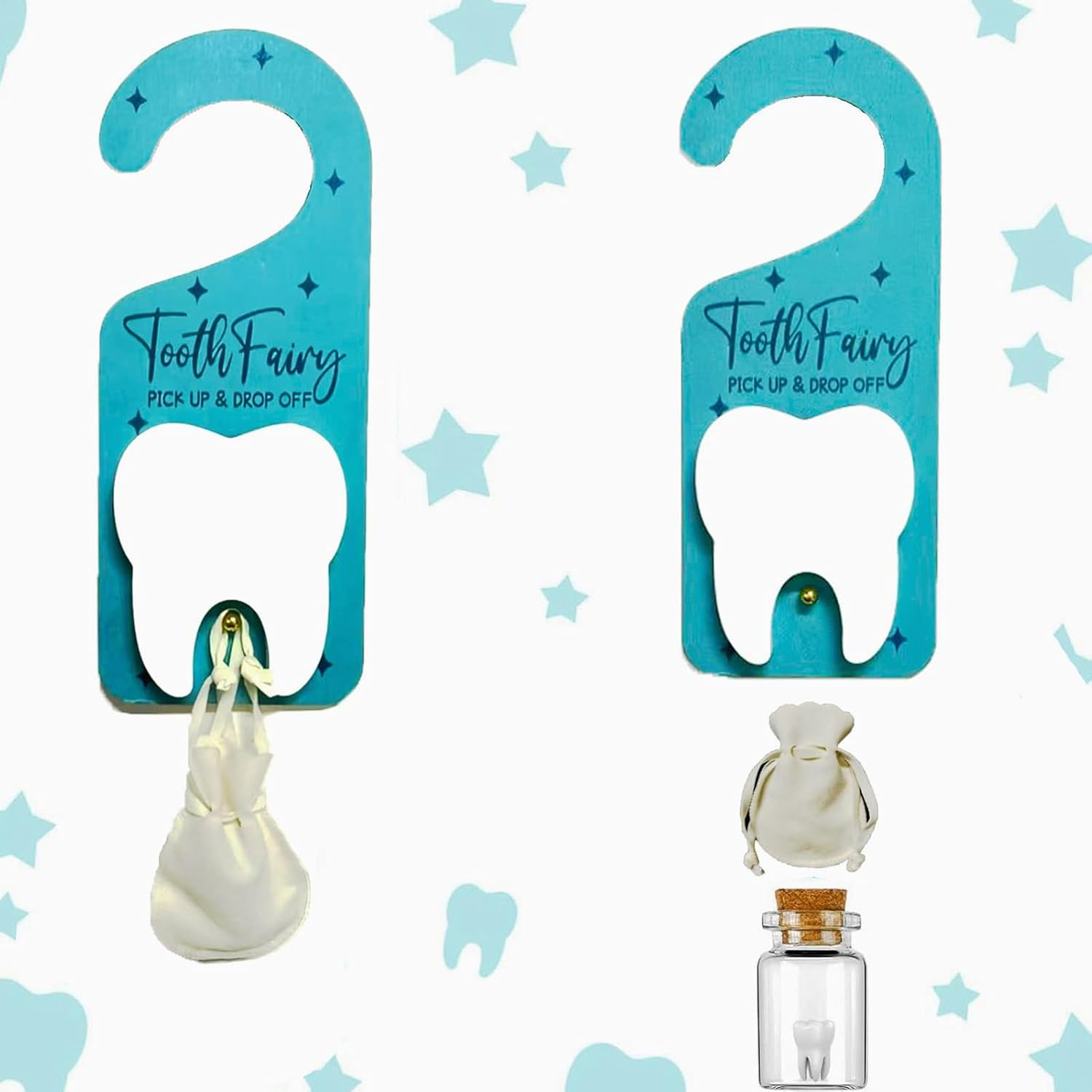 Generisch Children'S Door Hanger for Door Decoration with Milk Tooth Storage Door Handles Jewellery for Girls with Toothbag for Nursery and Home image number 3