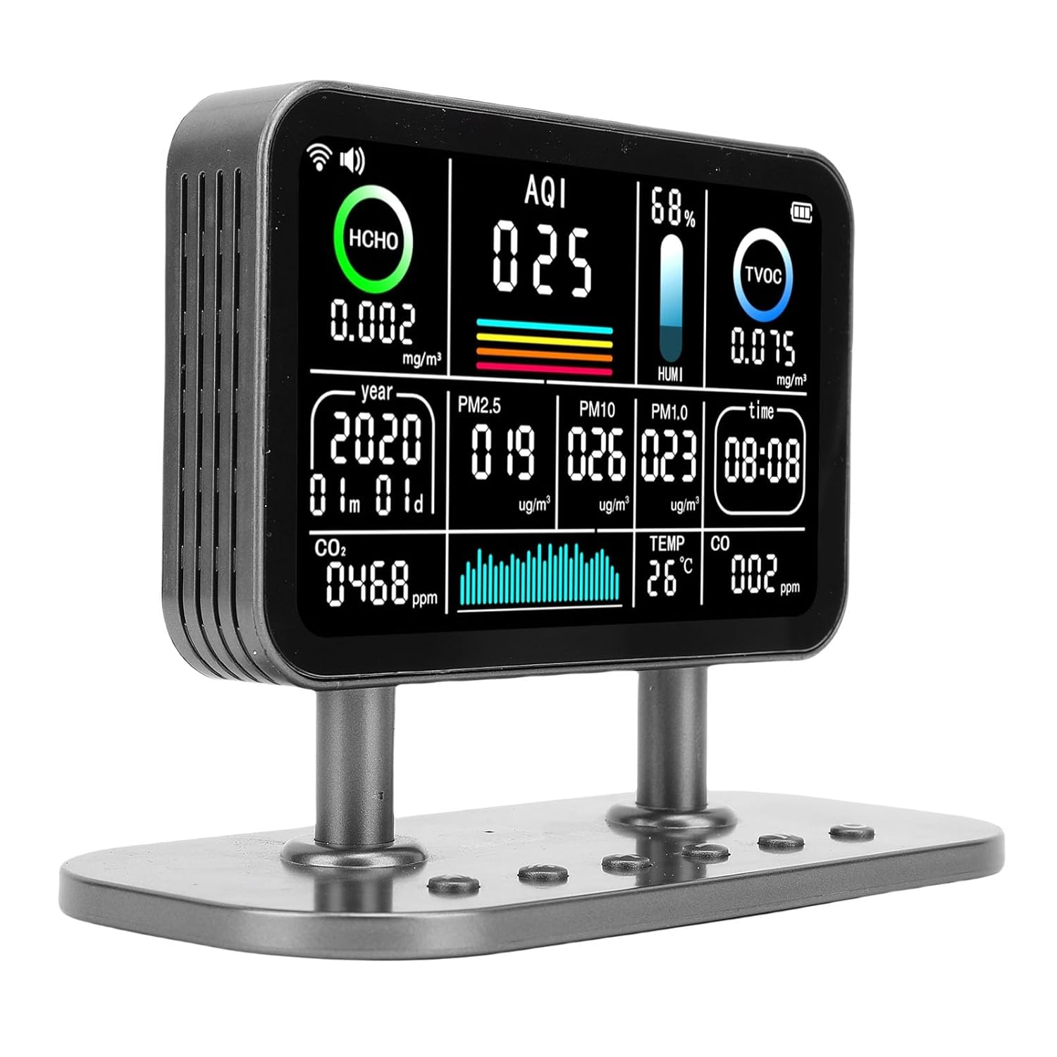 13 in 1 Professional Indoor Air Quality Meter Fast Response and High Sensitivity Accurate Air Quality Measurement with Long Battery Life Stylish and Compact Portable Multi image number 1