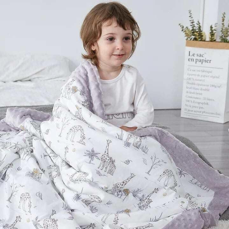 Domimia Thick Padded Minky Cotton Kids Blanket, Butterfly Soft Coziness, 3D Dotted Fabric Blanket- 2.5 Tog image number 4