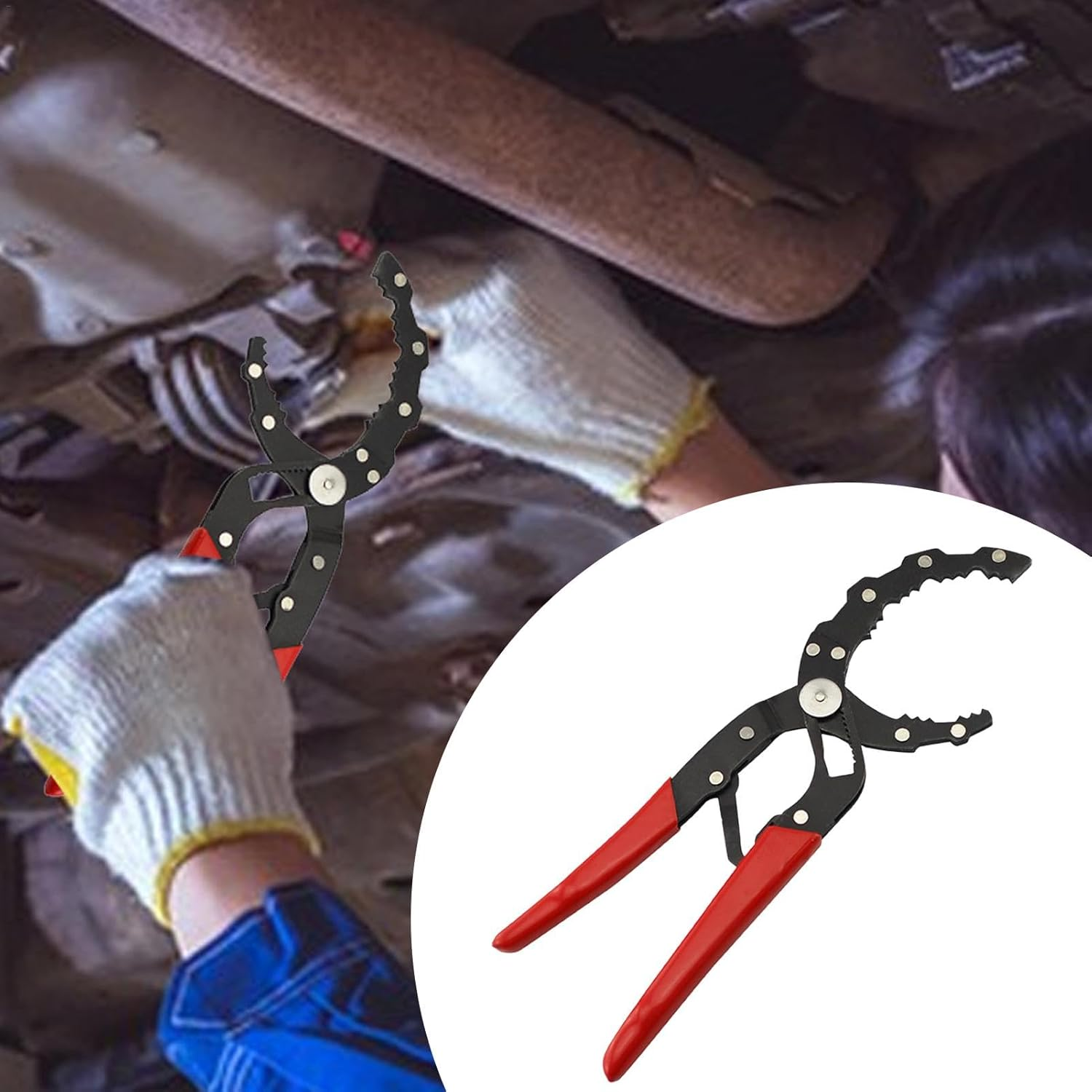 Oil Filter Wrench, Adjustable Oil Filter Remover, 12-Inch Oil Wrench, Oil Wrench for Agricultural Equipment, Versatile Filter Wrench, Oil Filter Removal Tool, Heavy-Duty Oil Filter Wrench, Oil Wrench image number 1