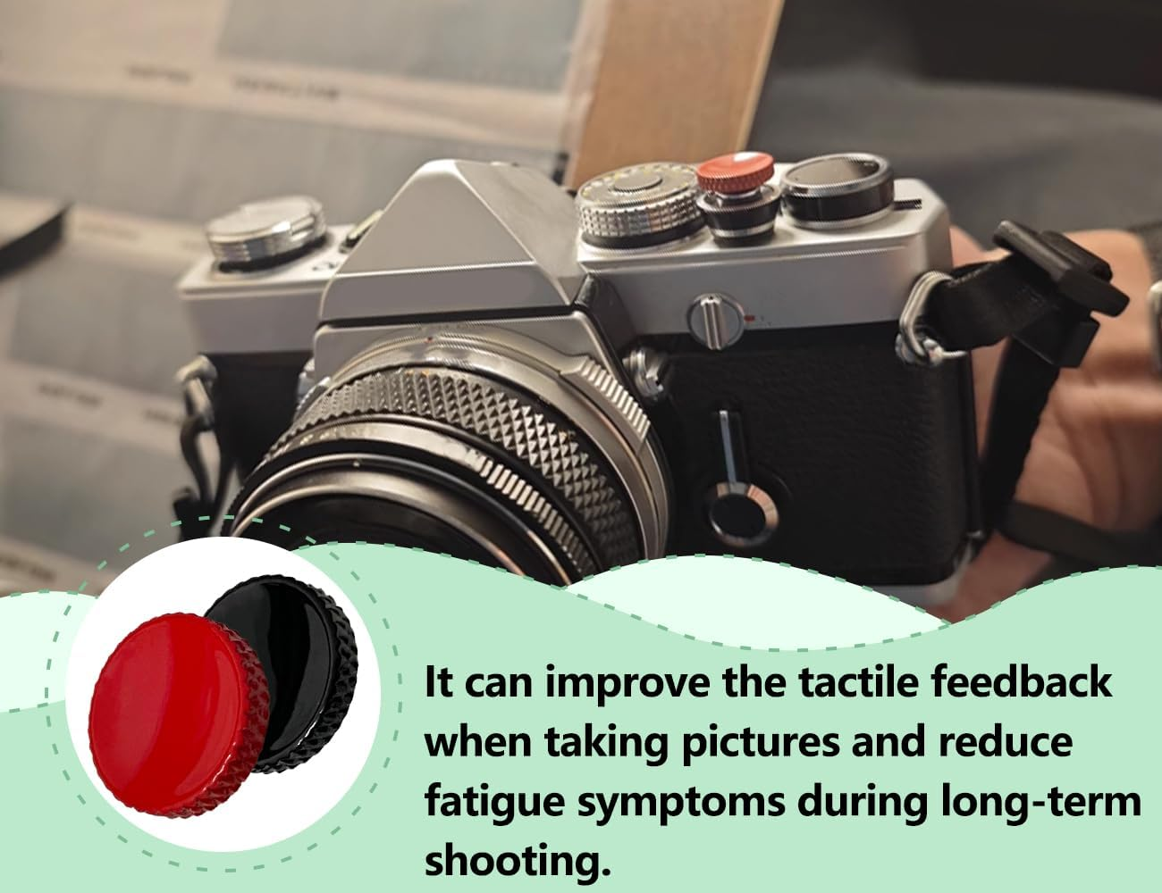 AOYEGIC Pack of 4 Shutter Release Buttons, Camera Shutter Release Button, Compatible with Fuji Camera, Compatible with Leica Camera, Compatible with Canon Camera (Red/Silver/Gold/Black)