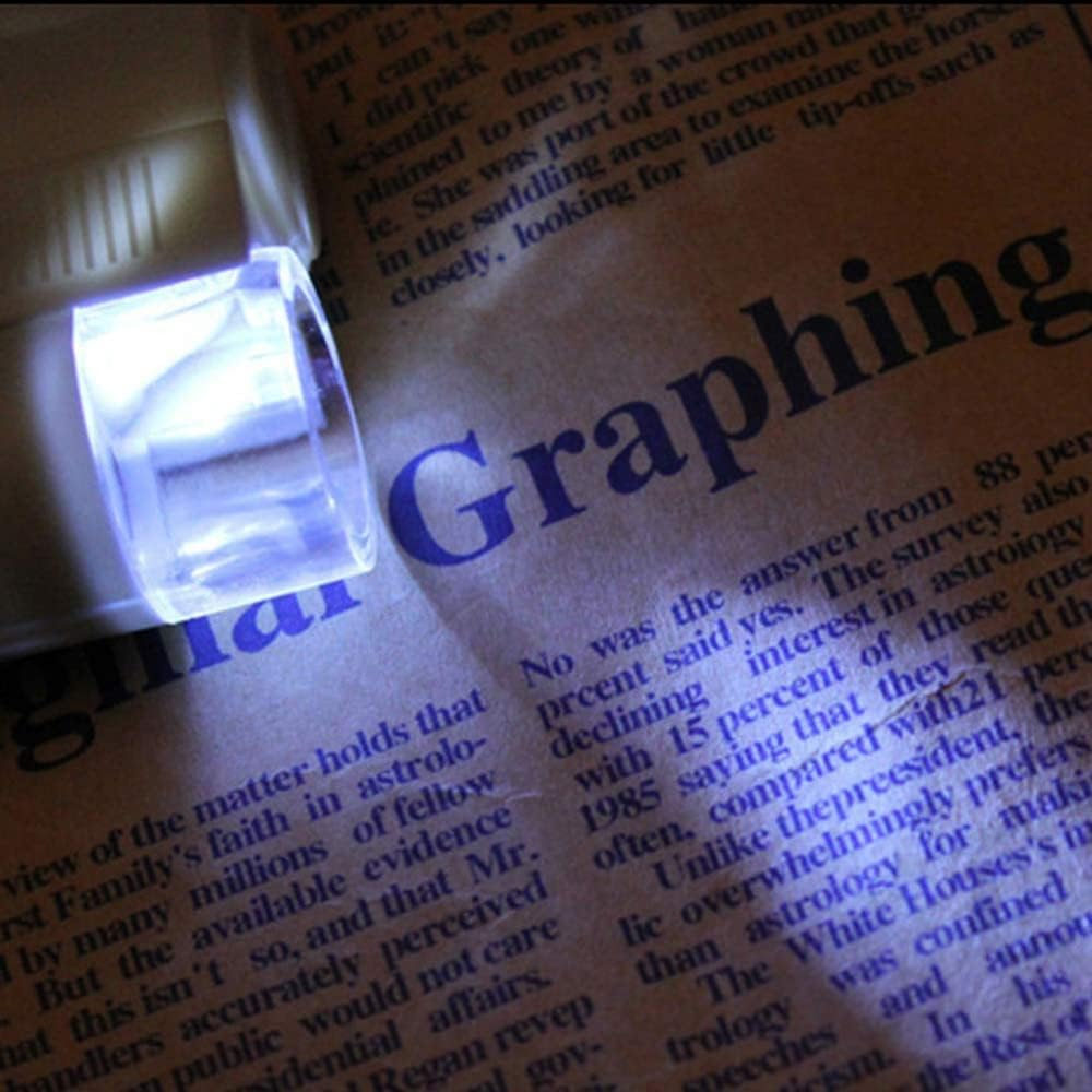 Meichoon Handheld 100X Magnifier High Magnification Loupe Zoom Dual Tube Led Light Portable Microscope for Jewelrylaboratory Work Hobbyists Collectors UC55, White