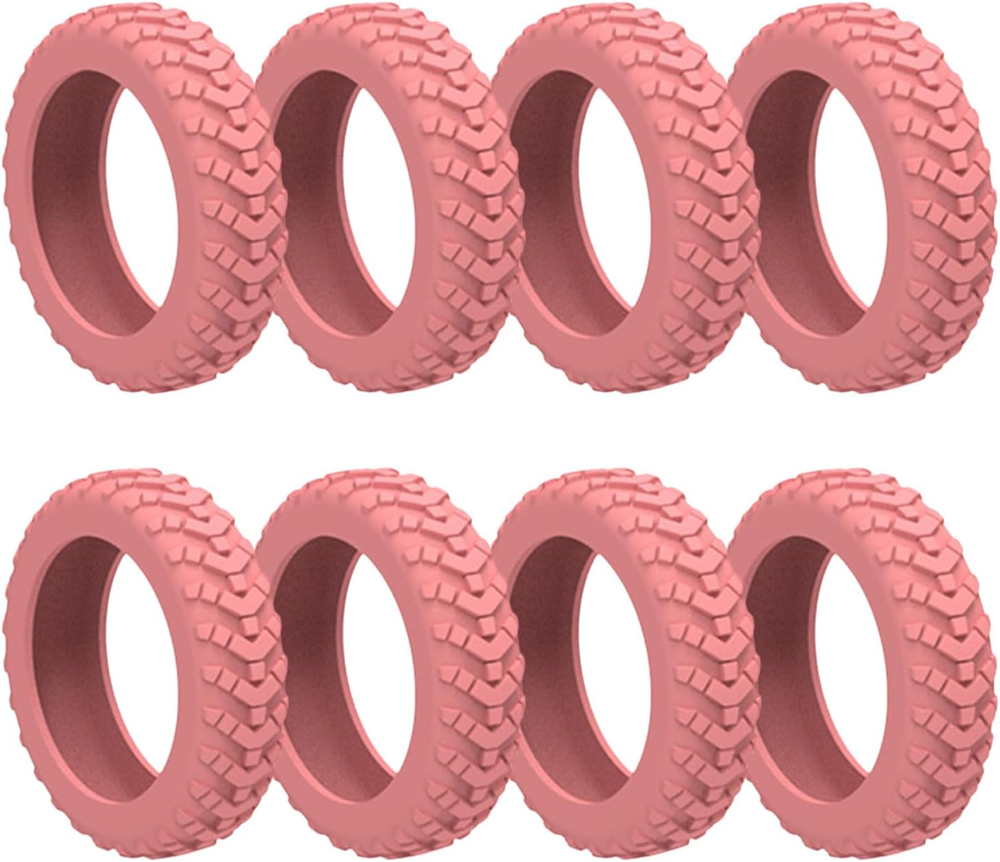 Mivpzisk 8 Pack Luggage Wheel Silent Cover, Luggage Wheel Protector, Silicone Lu-Ggage Wheels Covers, Reduce Noise Shock-Proof Luggages Spinner Wheels Covers, Colorful Luggages Whe-El Protector