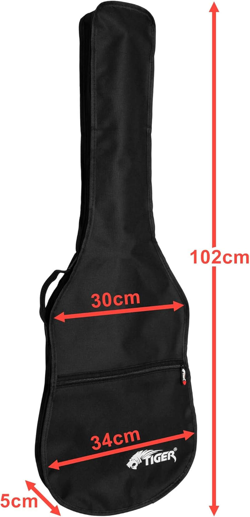 Tiger GGB7-FEL | Full Size Electric Guitar Bag | Cover with Shoulder Strap and Carry Handle | Black image number 6