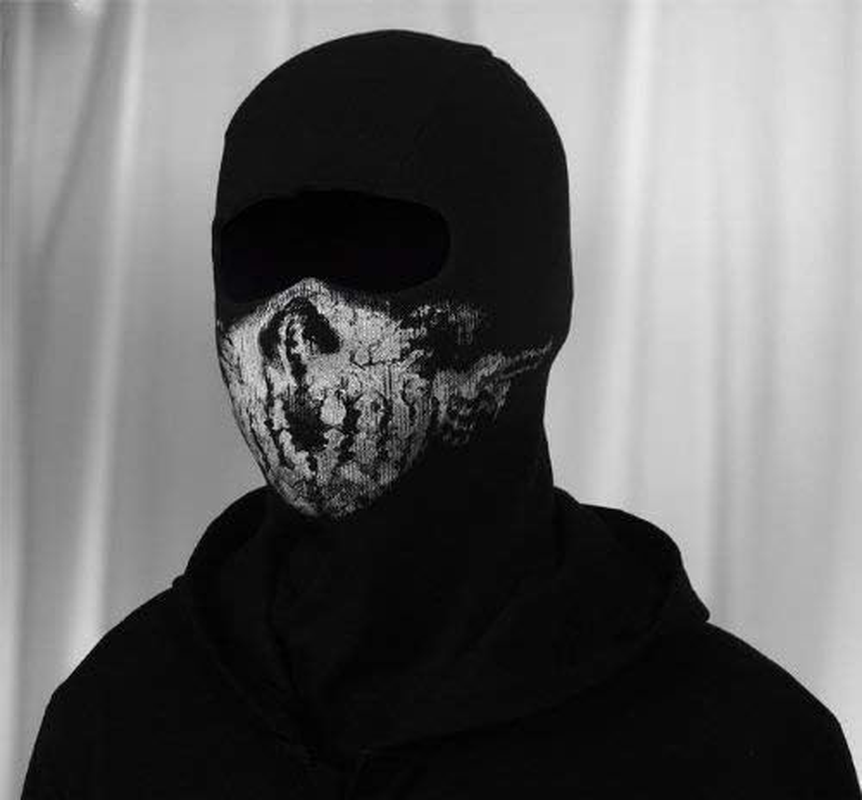 Surprise Mask Skull for Ghost Motorcycle Mask Face Mask Black