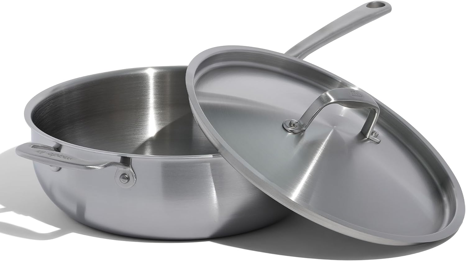Made in Cookware - 3 Quart Stainless Steel Saucier Pan - 5 Ply Stainless Clad - Professional Cookware - Crafted in Italy - Induction Compatible image number 5