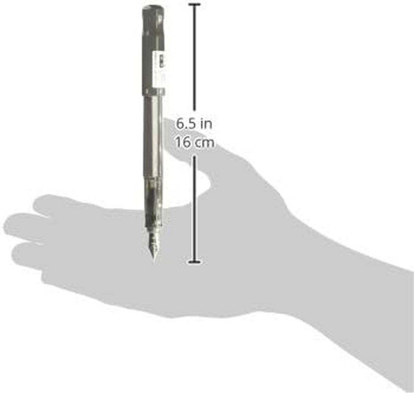 Pilot Kakuno Fine-Nib Fountain Pen, Black Body Gray Cap Body (FKA-1SR-GYF) image number 6