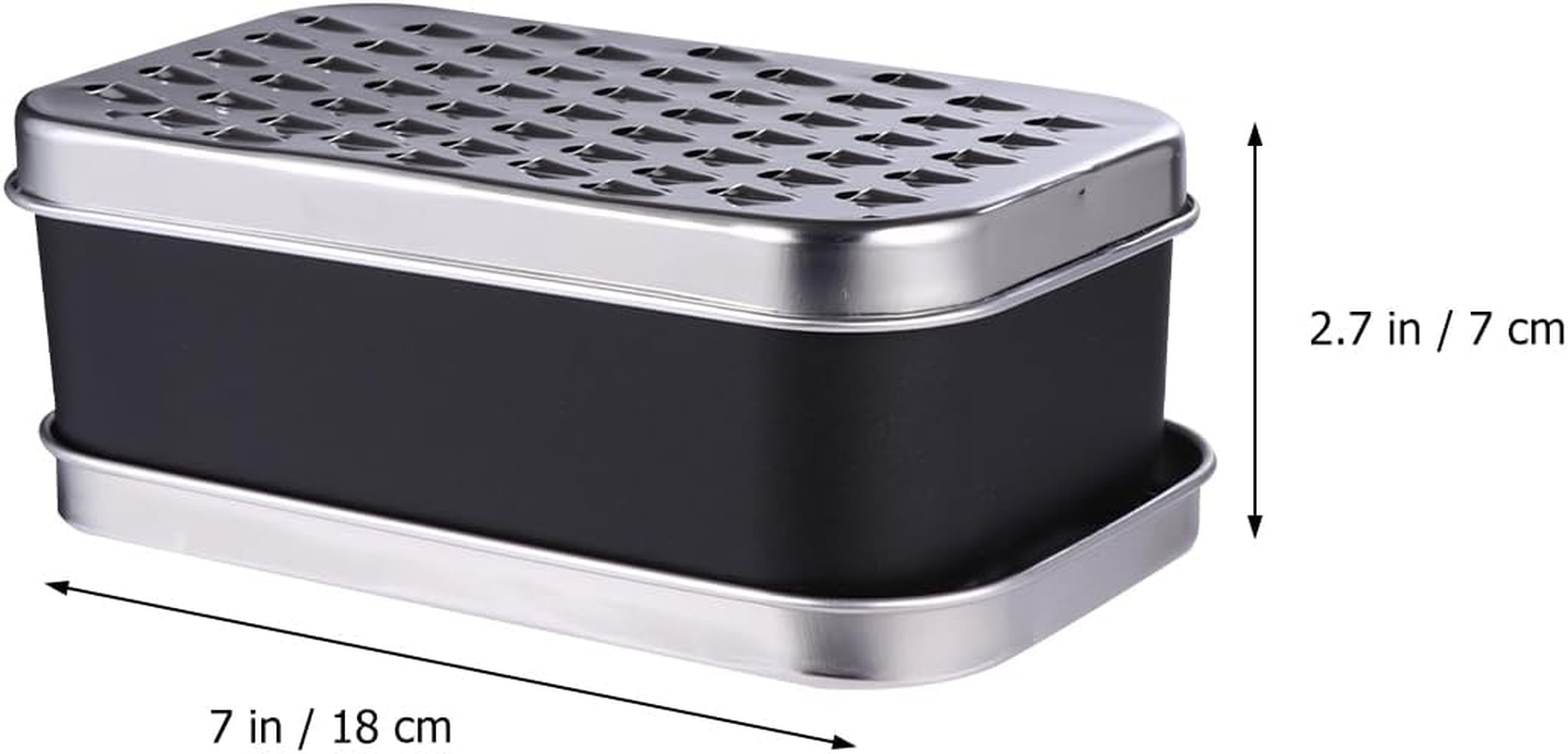 Bestonzon Stainless Steel Cheese Grater Cheese Grater Box Grater Zester Stainless Steel with Detachable Storage Container Vegetables Ginger Potatoes Multipurpose Vegetable Slicer image number 4