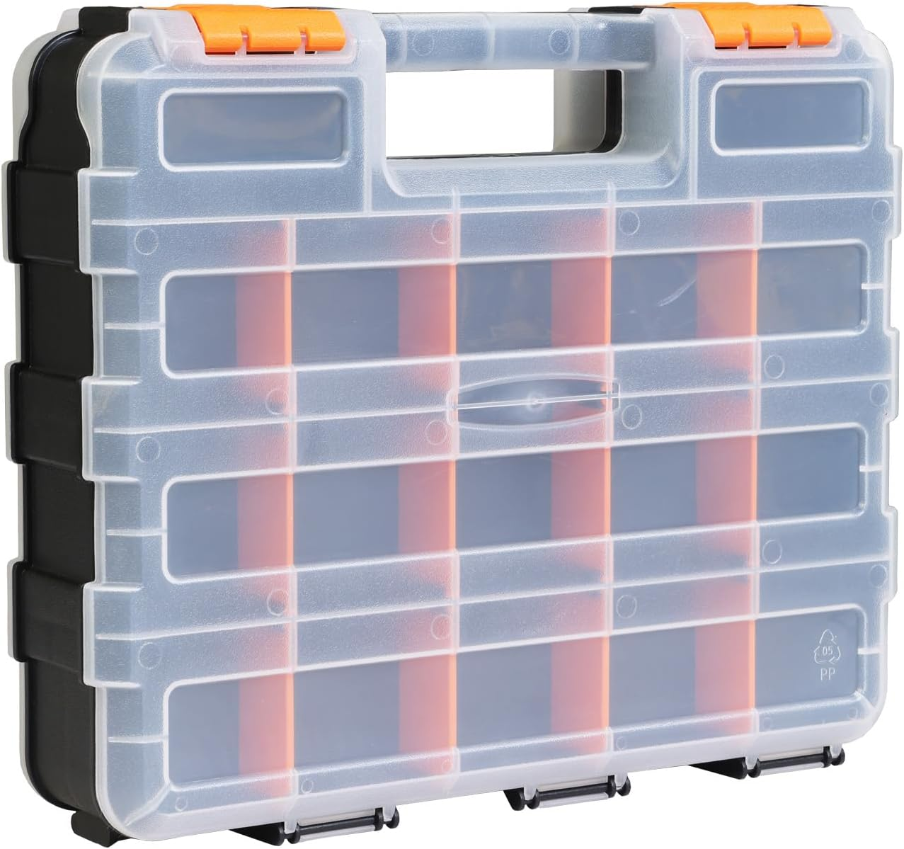 TCE ATB101U-1 Torin Portable Steel Tool Box: 19" Hip Roof Style with Metal Latch Closure and Removable Storage Tray, Blue