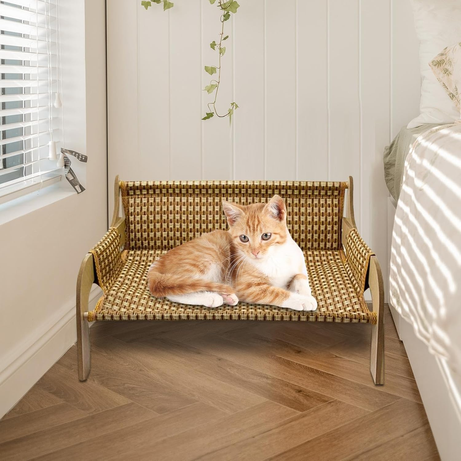 Lmyit Cat Hammock - Elevated Pet Sofa Cat Couch Bed - Raised Cooling Lounge Chair Pet Supplies Furniture for Living Room Bedroom Outdoor Indoor Pets Kitten Puppy Small Dogs