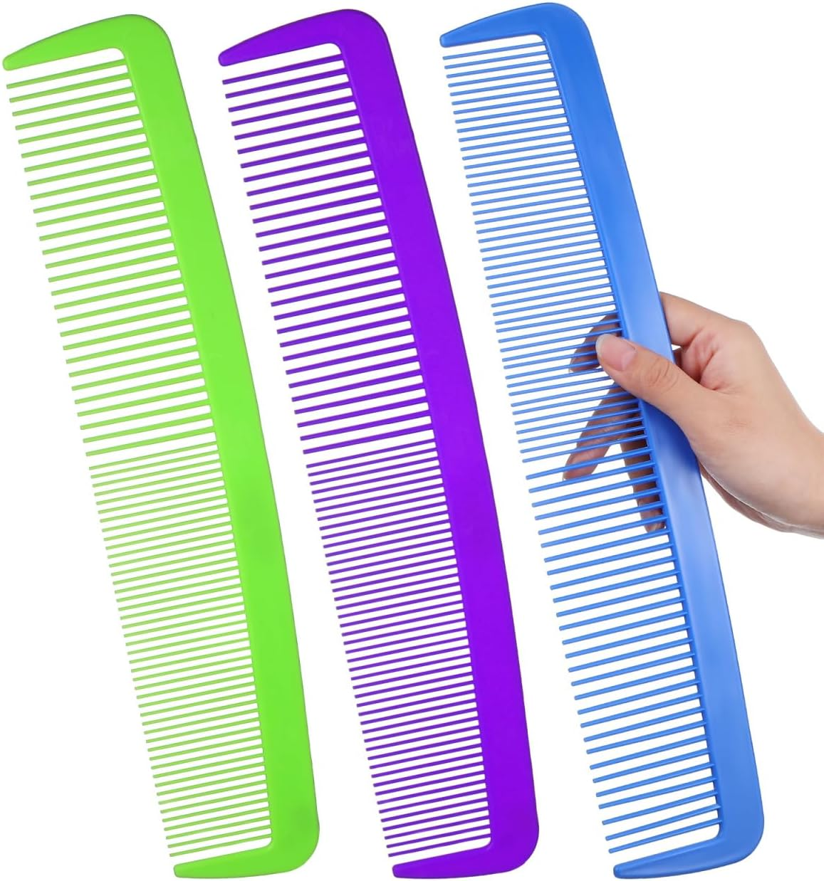 Baluue 3Pcs Giant Comb Prank Props Huge Decorative Combs for Halloween Carnival Parties Eye-Catching Design Lightweight Party Favors