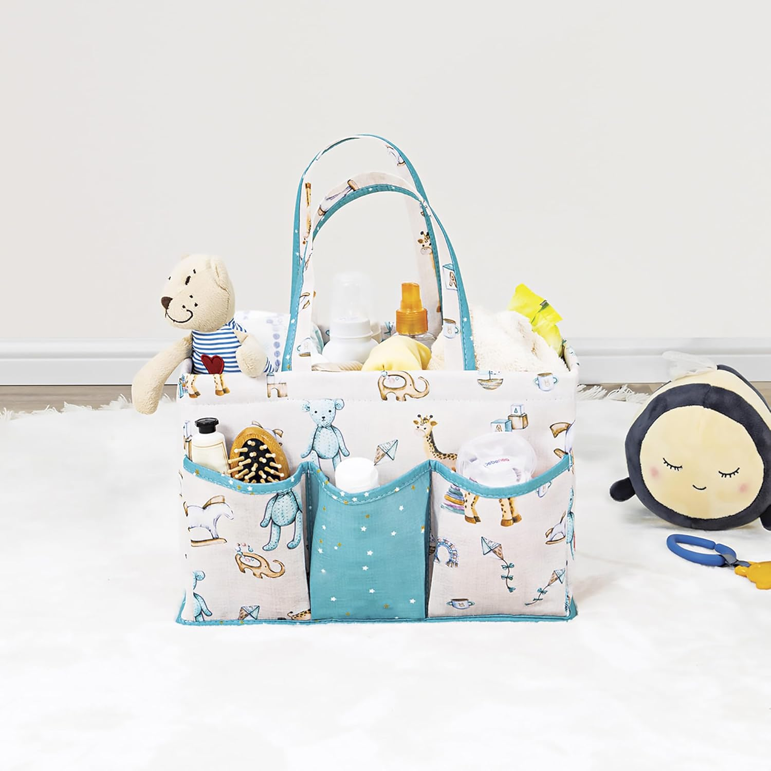 Baby Caddy Diaper Bag - Multi-Function Travel Changing Bag for Baby Care, Large Capacity, Stylish and Durable (Blue) image number 2