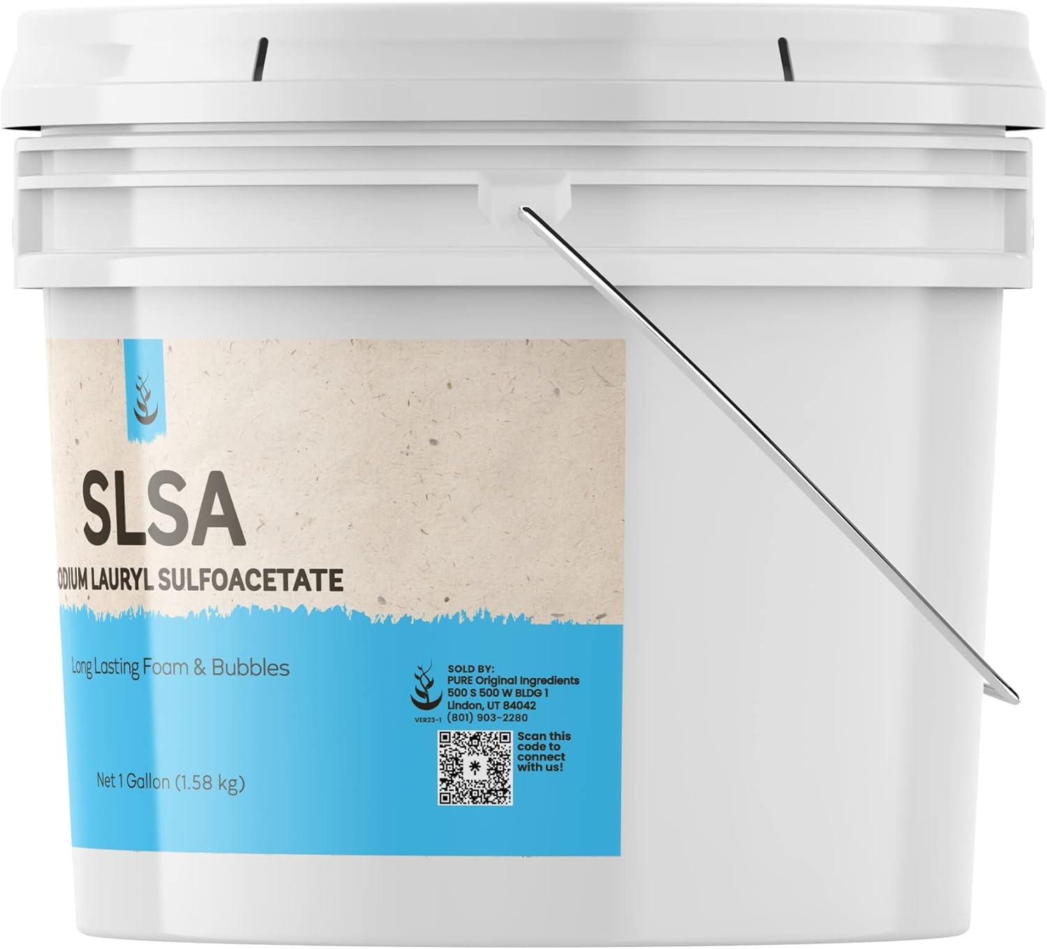 Pure Sodium Lauryl Sulfoacetate (SLSA) (1 Gallon) Long Lasting Foam & Bubbles, Gentle on Skin image number 5