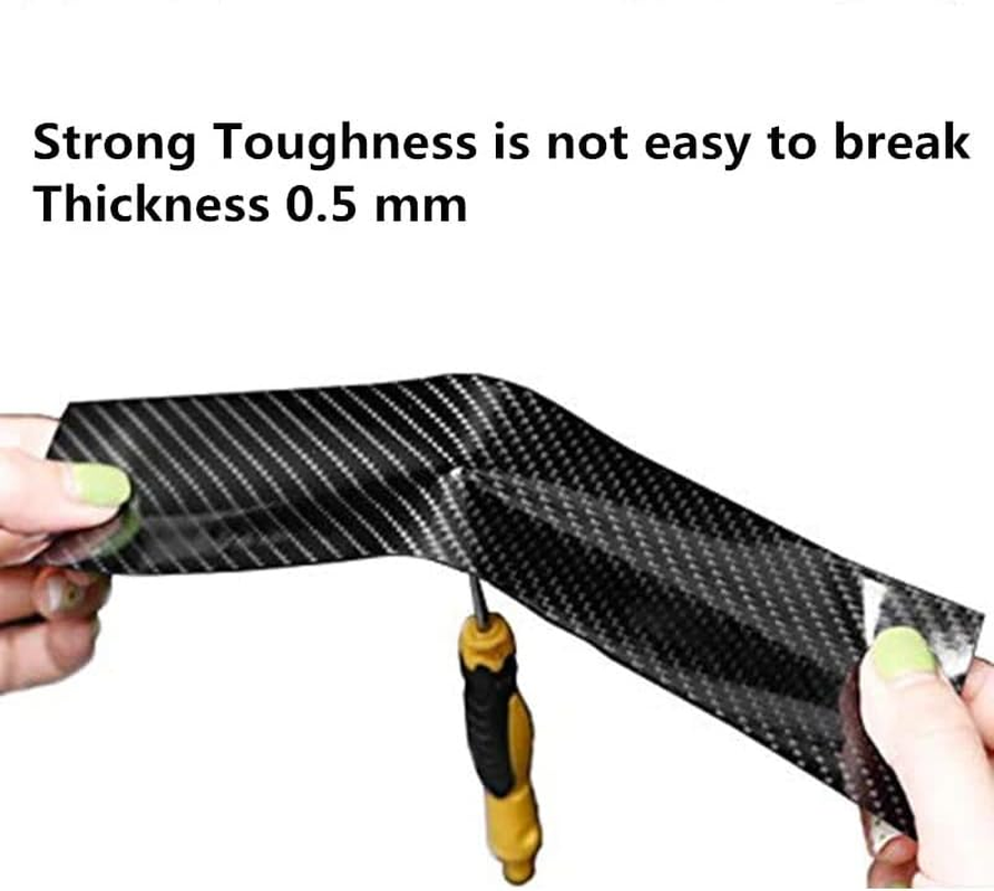 10CM*5M Universal Car Door Sill Protector Edge Sticker Carbon Fiber Car Sticker Door Sill Scuff Anti-Scratch Tape Protector Kit for Most Cars image number 1