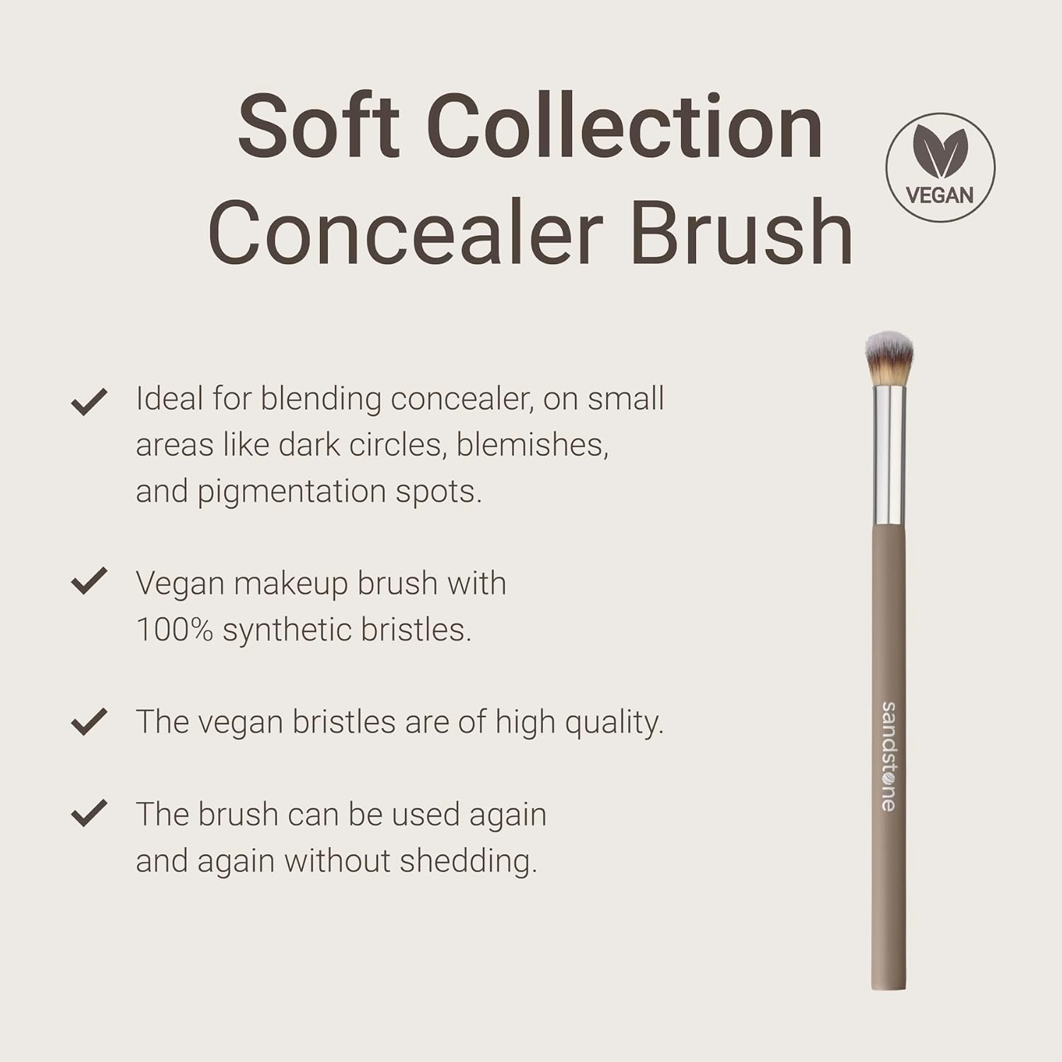 Sandstone Soft Collection Concealer Brush/Makeup