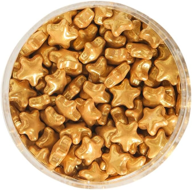 Sprinks Gold Stars Sprinkles - Edible Cake Decorations | Gold Star Sprinkles for Baking Cakes, Cupcakes, and Cookies | 500G image number 2
