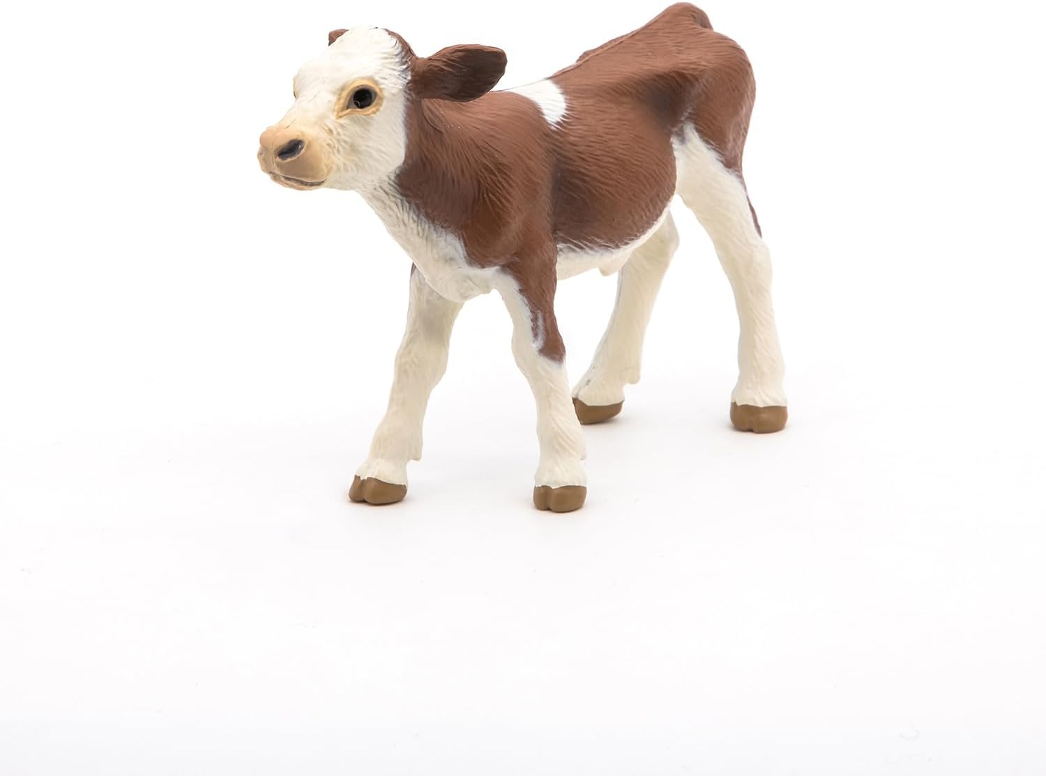 Papo Simmental Calf Figurine, Multicolour, 8Cm Size - Hand-Painted Farmyard Animal Toy, Educational Play for Kids, Collectible for Boys & Girls Ages 3+ - Simmental Calf image number 4