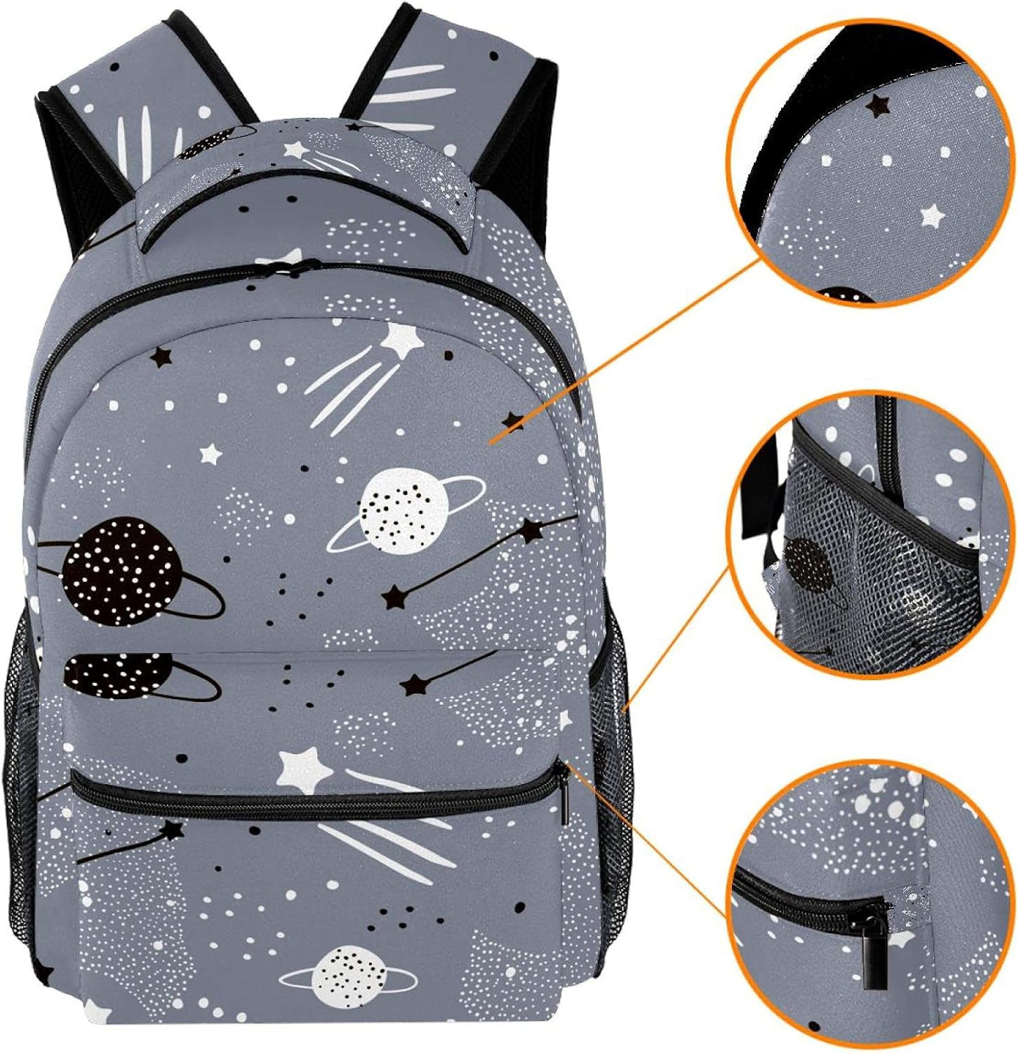 Stars Constellations Planets Childish Universe Backpack Students Shoulder Bags Travel Bag College School Tote Backpacks image number 4