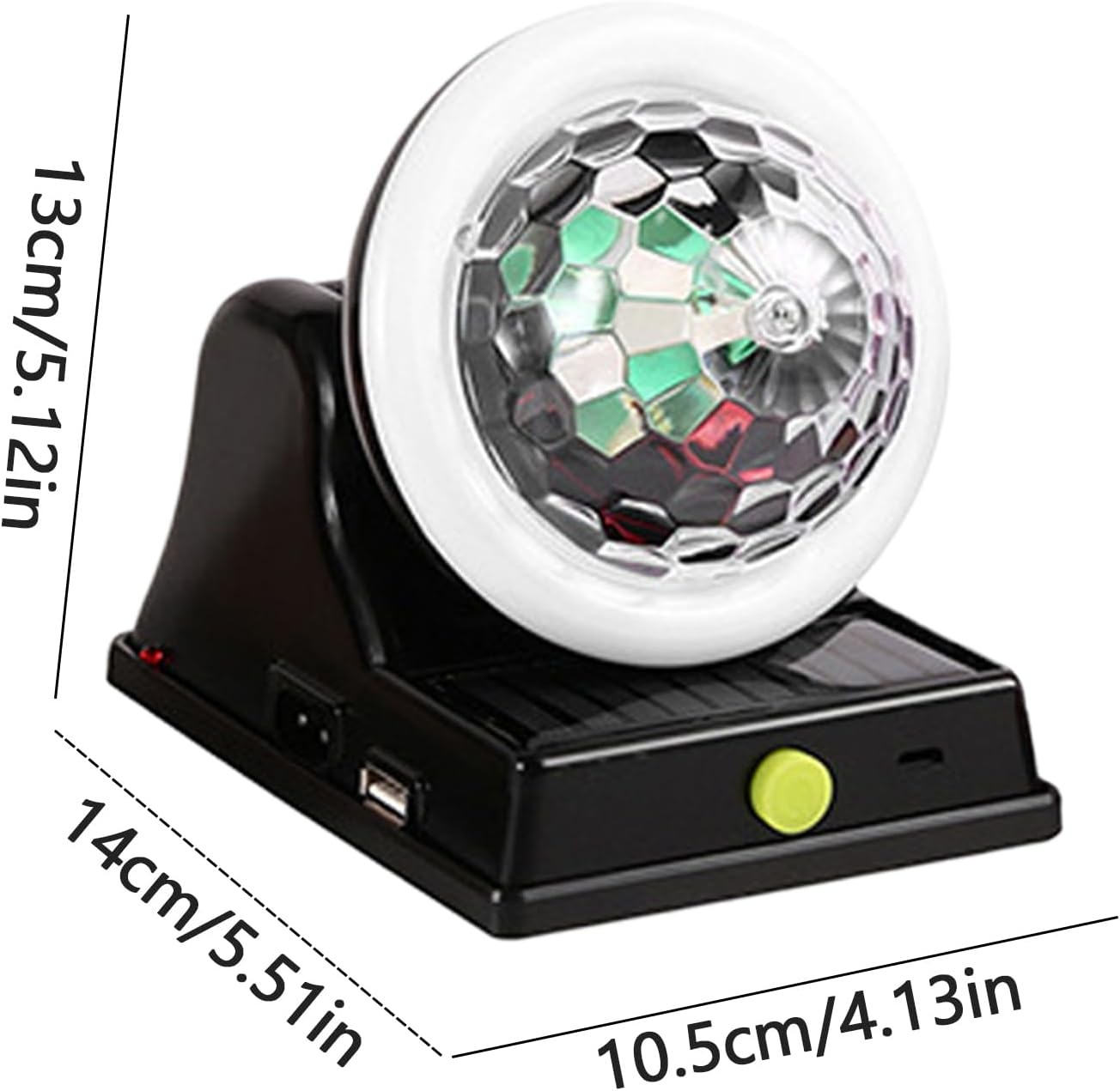 Solar Powered Disco Light &ndash; Creative Terrace Lamp, Outdoor Party Orb | Solar Charging RGB Globe, Colorful Ambient Lighting Unit, Decorative Sphere Fixture for Garden Wedding Lawn Decor Area image number 3