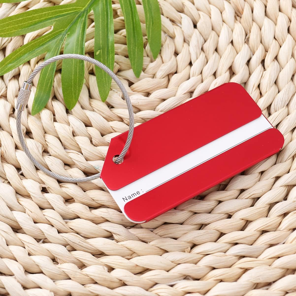 WRITWAA 20Pcs Aluminum Luggage Tags for Travel Fashion Baggage Tag Suitcase Name Holder for Carry Travel Bag and Suitcases