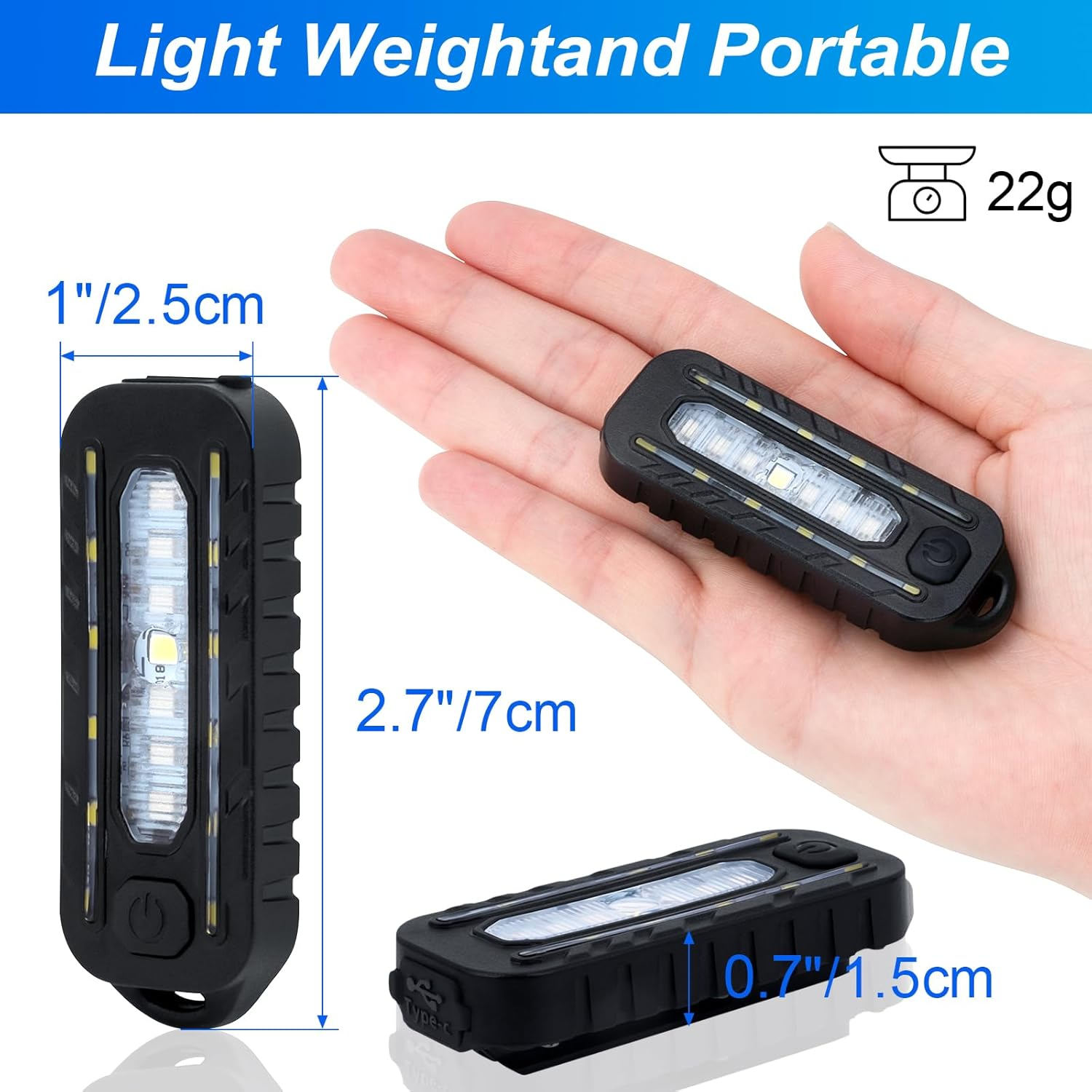 1PCS Rechargeable Clip-On Flashlight - Ultimate Running Light for Runners, Safety Light for Night Walking & Dog Walking, Enhanced Visibility & Nighttime Safety Gear image number 3