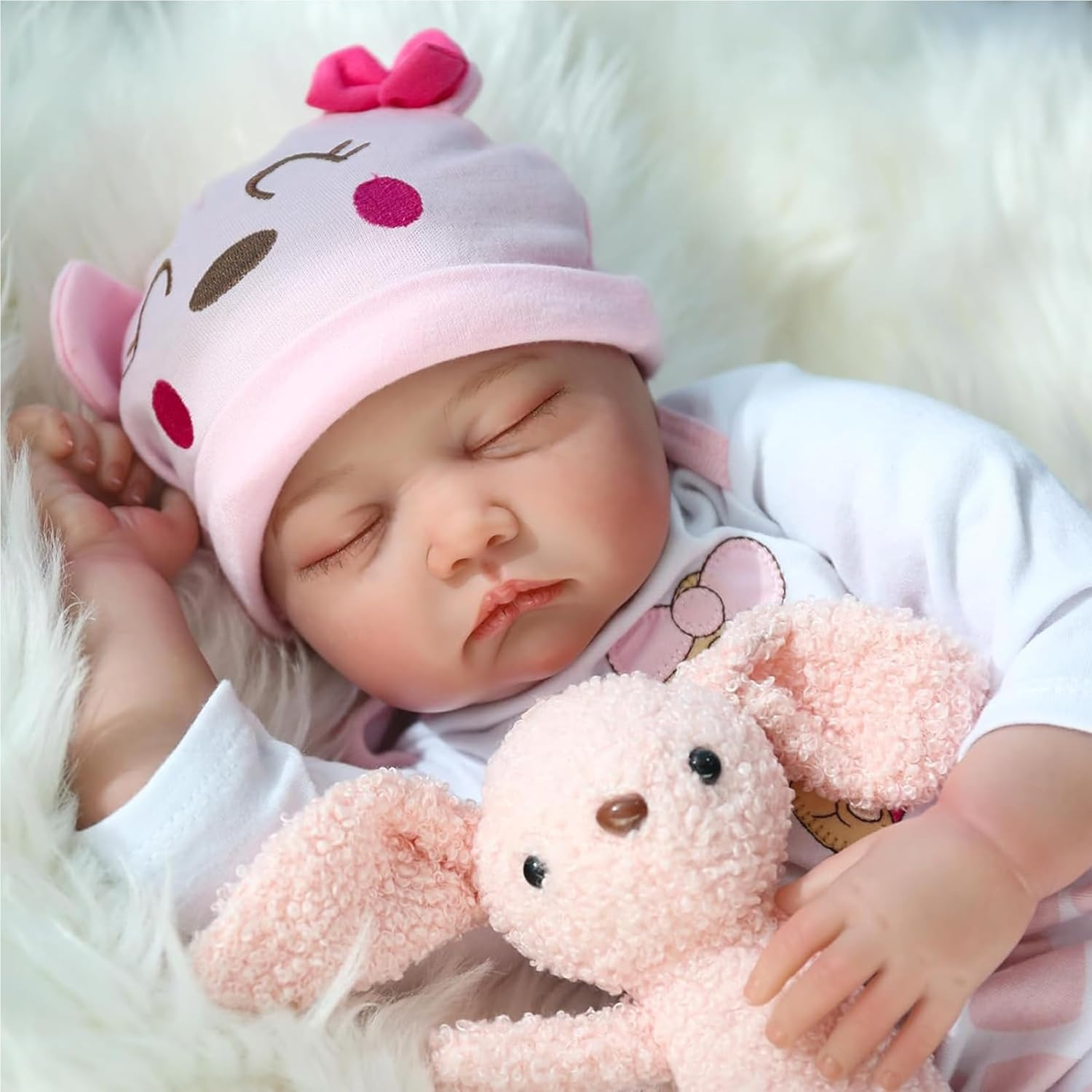 22Inches 55Cm Reborn Doll Baby Girls Realistic Handmade Soft Silicone Vinyl Beautiful Newborn Baby Dolls Real Life Baby Dolls Suitable for Ages 3+ Toys Gifts image number 3