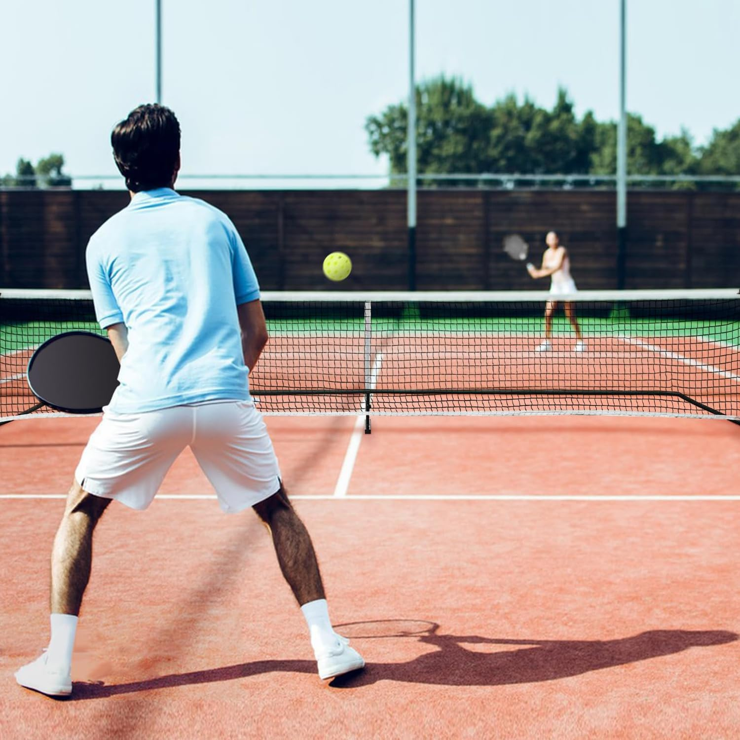 PTEROMYS Portable Pickleball Net Indoor Outdoor Regulation Size 22 FT & Half Court 11 FT Designed for All Weather Conditions