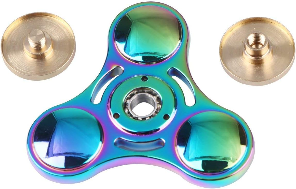 Mtele EDC Hand Spinner Metal Fidget ADHD Focus Toy Ultra Durable High Speed Anxiety Relief Toys,Rainbow Color image number 5