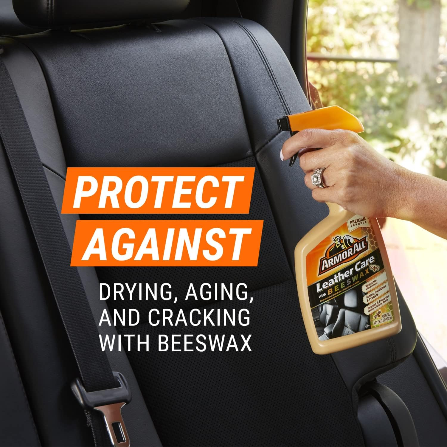 Armor All Car Leather Cleaner Spray, Beeswax Leather Care Spray for Cars, Trucks, Motorcycles, 16 Oz Each image number 4