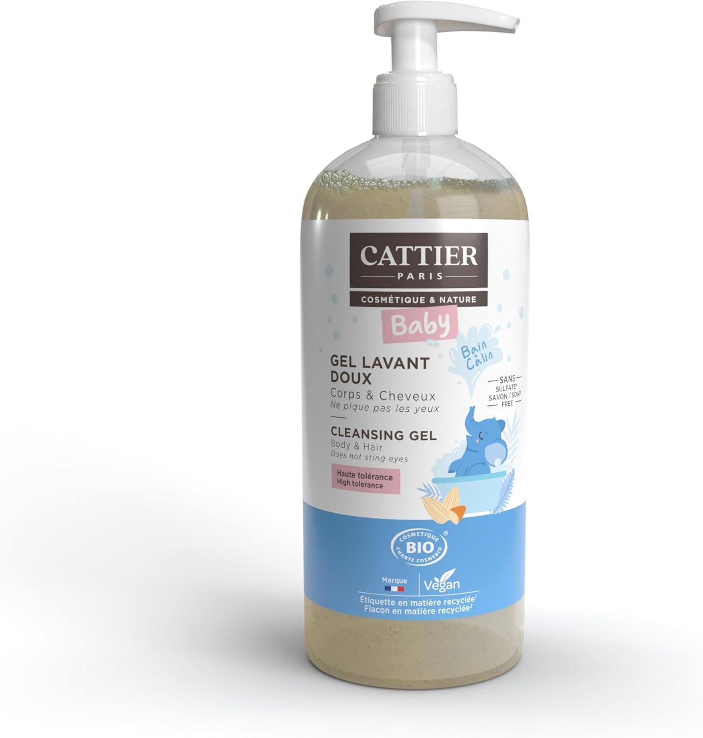Cattier Baby Hypoallergenic Cleansing Gel 500 Ml image number 1