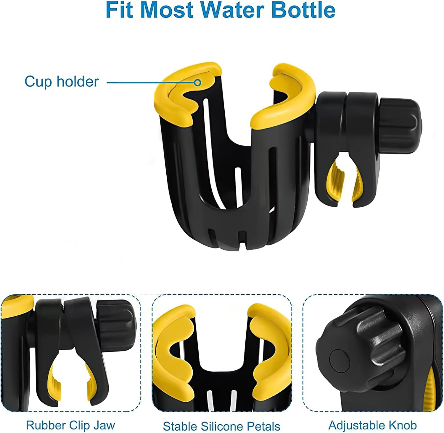 Universal Bicycle Water Bottle Cage, Bike Cup Holder, Large Caliber Designed Cup Holder for Bottle with Handle, Cycling Water Drink Holder for MTB, Road Bike, Mountain Bikes, Wheelchair, Walker image number 4