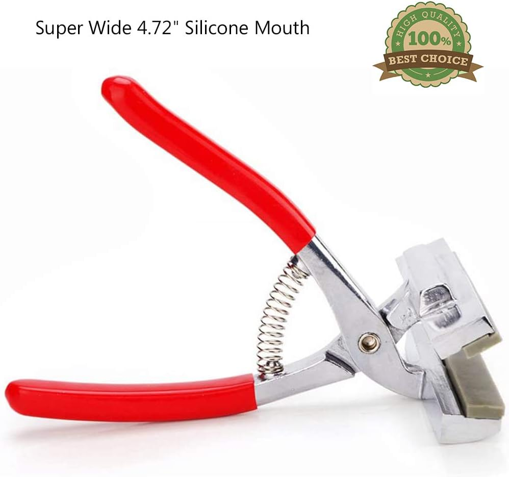 YCDC Alloy Canvas Pliers, 4.7Inch Super Wide Jaw Art Tool, Red Padded Handle, Fits 20Inch/24Inch Canvas image number 4