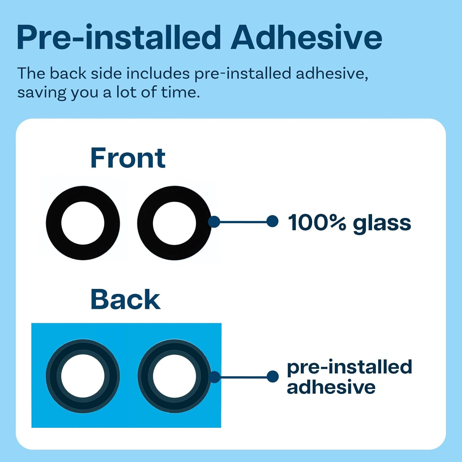 MMOBIEL Back Rear Camera Glass Lens Replacement Compatible with Samsung Galaxy Z Flip6 - Pre-Installed Adhesive, Tweezer and Cloth image number 1
