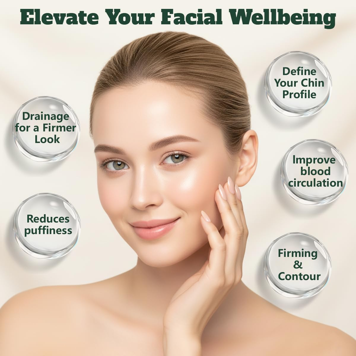 Lymphatic Contour Face Brush, Professional Lymphatic Drainage Brush with Durable Soft Bristles, Ergonomically Designed to Precisely Fit Facial Curves & Relieve Tension image number 4