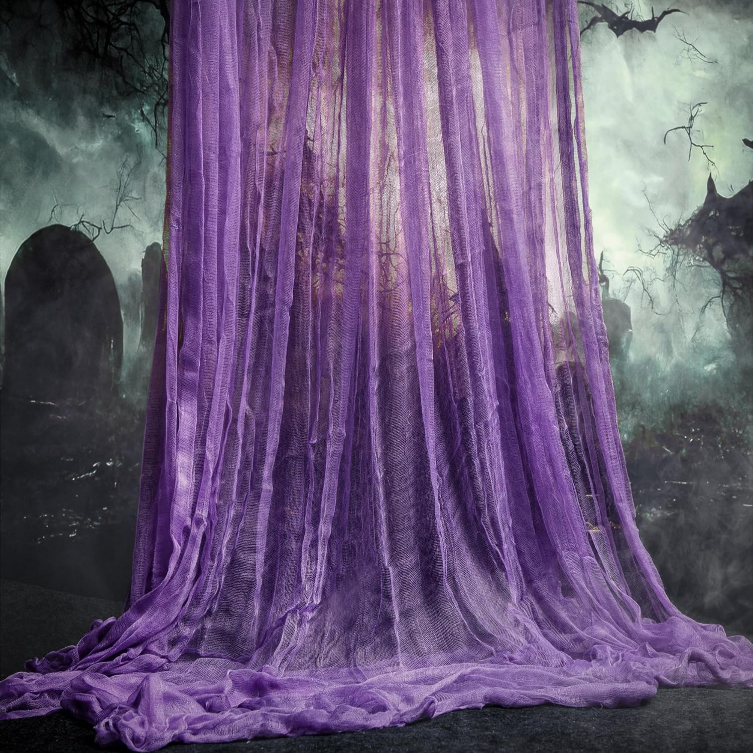 197" X 85" Halloween Creepy Cloth - Halloween Spooky Fabric Cloth - Scary Gauze Blood Creepy Cloth for Haunted House Halloween Party Yard Wall Doorway Outdoors Decoration
