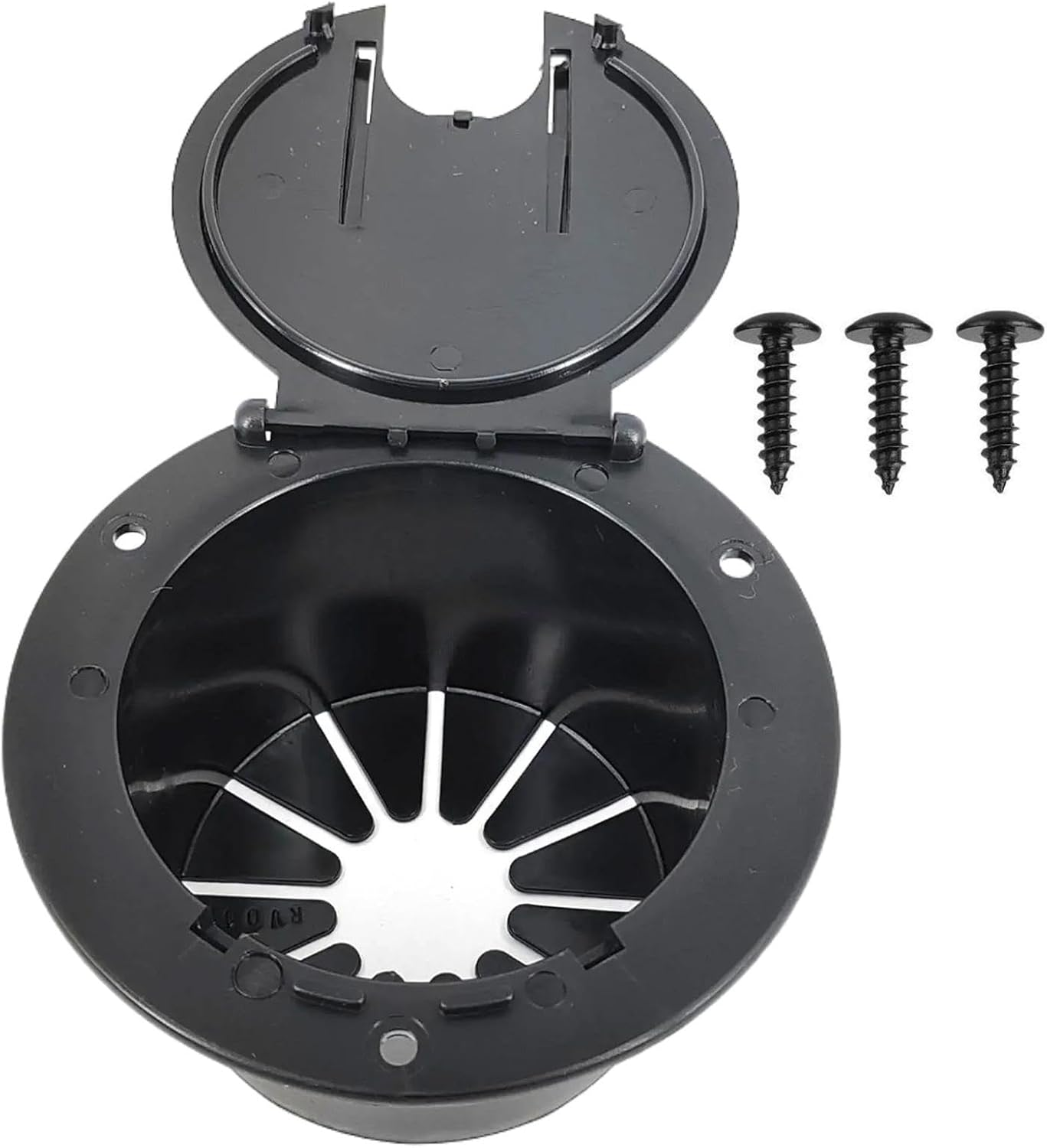 RV Outlet Cover | RV Electrical Cable Hatch - RV Cable Pass through Wire Organizer, RV Covered Power Cord Hatch round Accessory for Motorhome image number 2