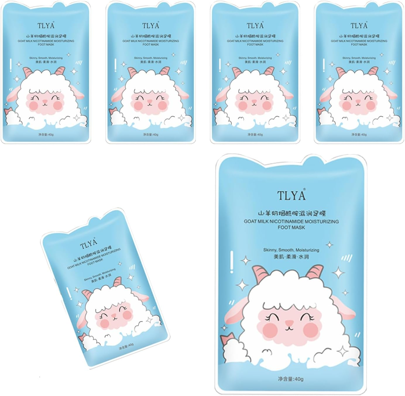 6Pcs Foot Mask, Tender Skin, Moisturizing, Foot Care, Niacinamide Foot Mask image number 4