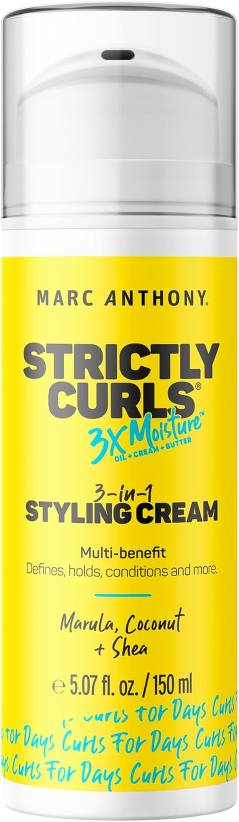 Marc Anthony Strictly Curls 3X Moisture 3-In-1 Styling Cream 150 Ml, 5.1 Ounce, 150 Ml image number 3