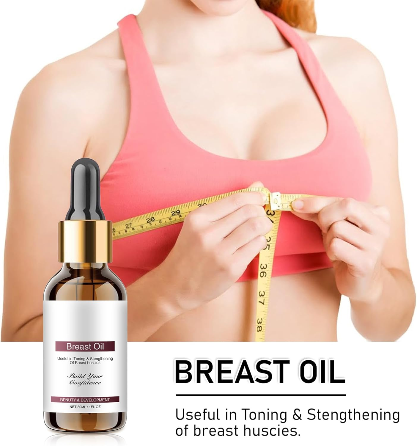 Bust Lift Oil - Natural Chest Care for Firming & Lifting, Lightweight Non-Greasy Formula, Hydrating, Plumping & Massage for Enhanced Shape image number 5