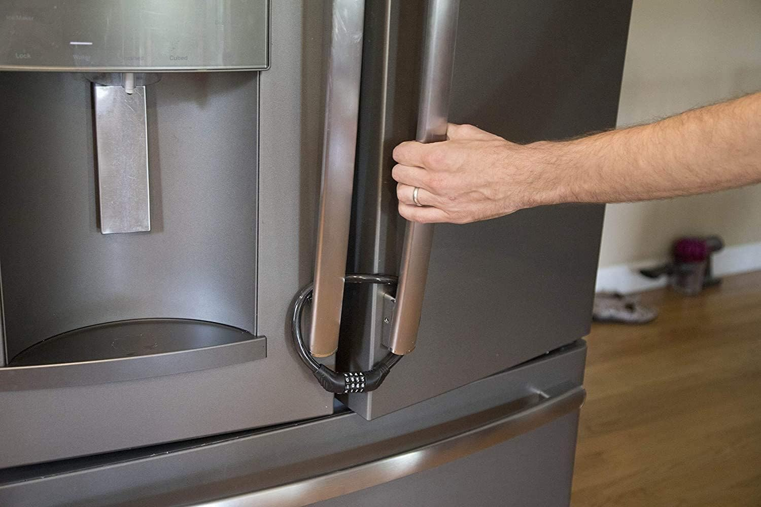 Urban August Fridge Lock: Multi-Functional Cable Combination Lock, for French-Door Refrigerators and Cabinets (Two) image number 6