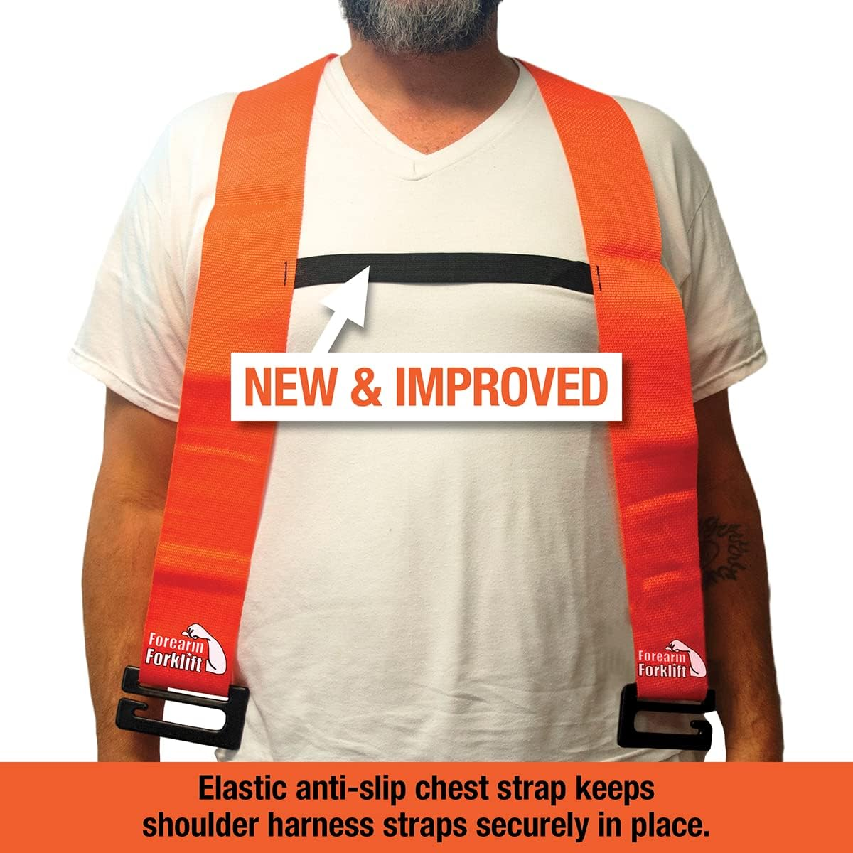 Forearm Forklift Harness - Offer Is for 2 Harnesses, These Harnesses Convert Forearm Lifting Straps (ASIN B008ASBLJI) into a Complete Over-The-Shoulder Moving Strap Set, 800 Lb Load Limit, Orange