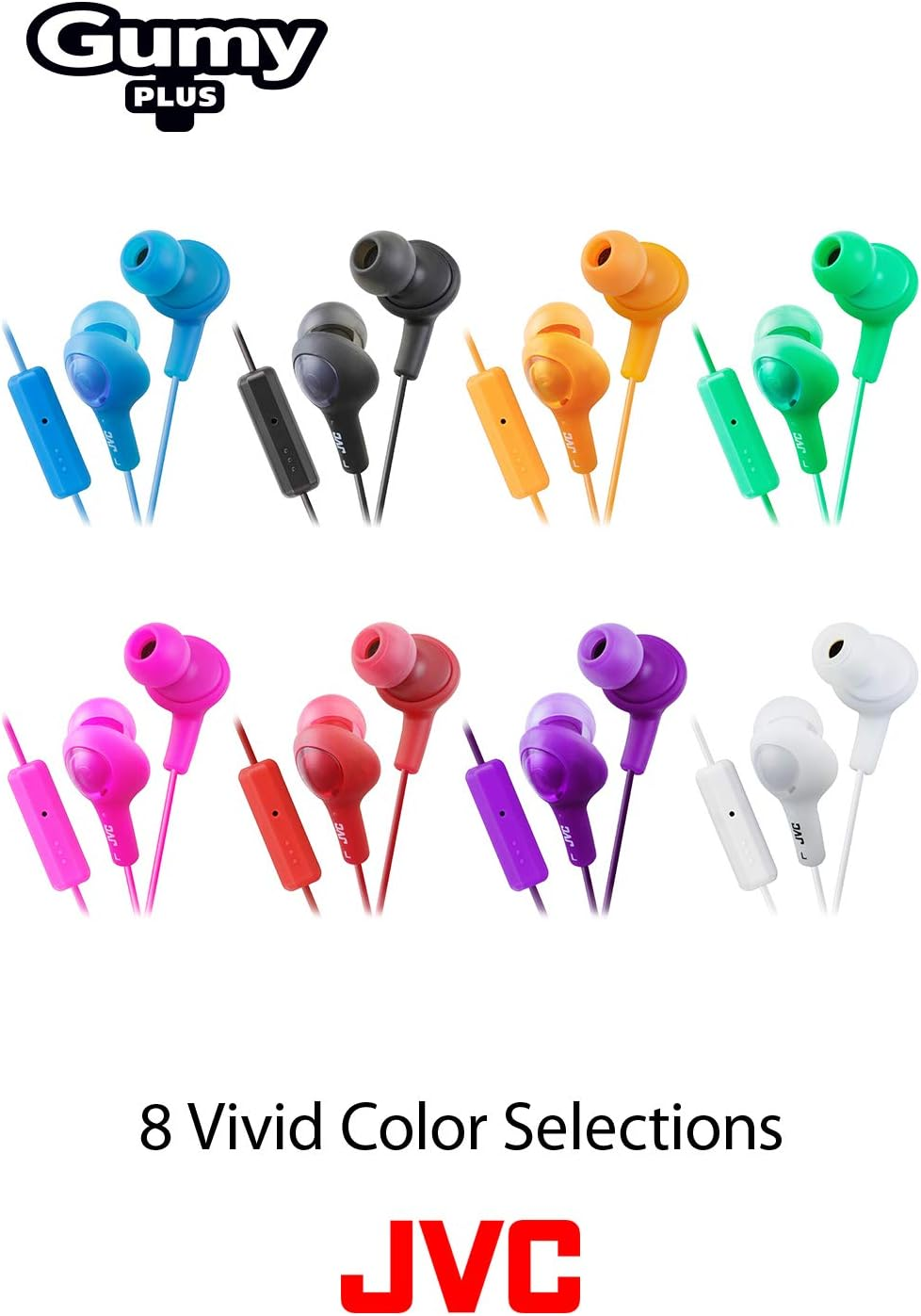 JVC HAFR6A Gumy plus Headphones (Blue)