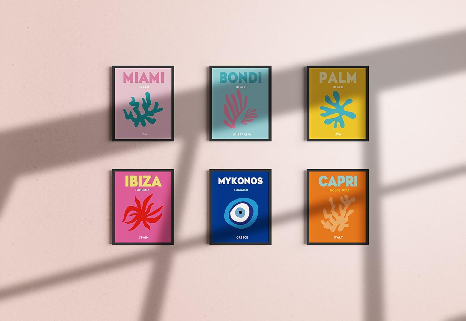 Twodays Preppy Room D&eacute;cor Aesthetic, Preppy Wall Decor, Preppy Travel Prints, Preppy Stuff, Preppy Things, Preppy Posters for Teen Girl Room (8" X 10"，Set of 6, UNFRAMED) image number 3