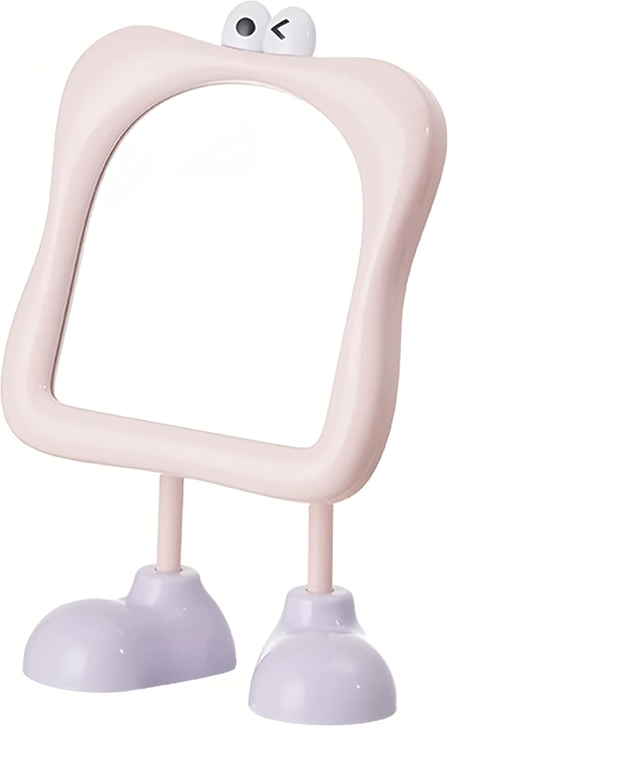 Taoluwin Makeup Mirror, Cute Adjustable Tabletop Vanity Mirror with HD Glass, Sturdy Base, Portable Mirror for Bedroom, Dorm & Travel (Pink)