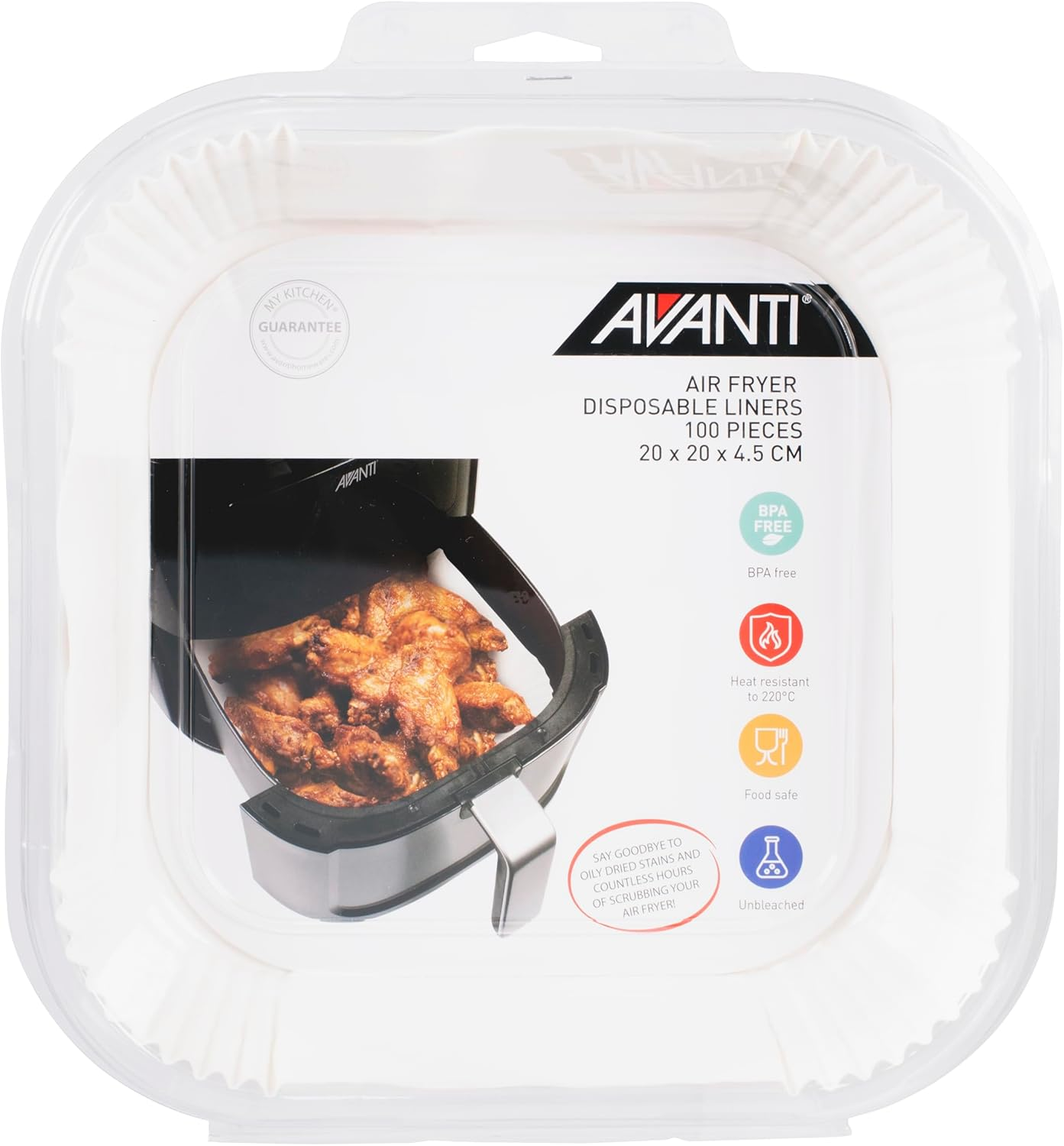 Avanti Air Fryer Square Disposable Inserts 100-Piece, Large image number 5