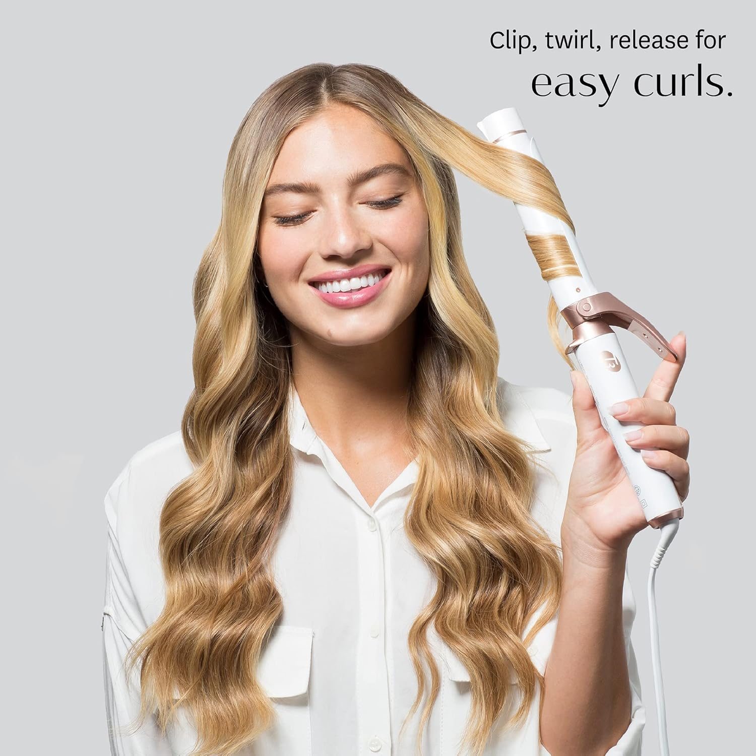 Polished Curls 32 Mm Interchangeable Clip Curling Iron Barrel image number 6
