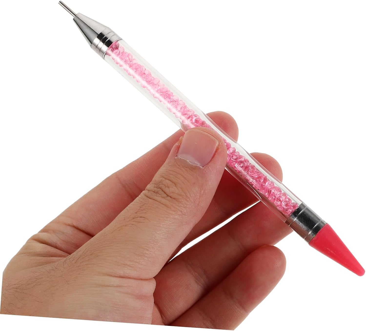 CALLARON 2Pcs Dual Ended Nail Tools with Extra Wax Heads Precision Rhinestone Applicator Dotting Tool for Nail Art Includes Storage Case for Easy Organization image number 2